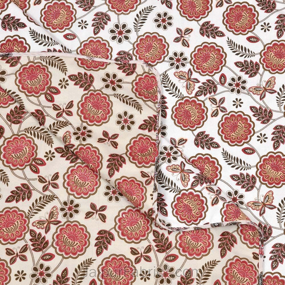 Pink Butterflies Pure Cotton Single Bed Dohar